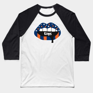 Tigs Lips Baseball T-Shirt